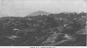 View of Lenoir from Academy Hill, ca. 1905
