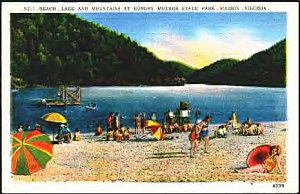 hmbeach40.jpg
This is a view of the Beach next to the lake at Hungry Mother Park, near Marion, from a 1940s era postcard.
