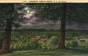 Panoramic View of Lenoir at Night
