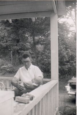 Sturgill, John William
Bill Sturgill, son of James Estil Sturgill and Ella Ingram, holding grandnephew Jeffrey Weaver.
