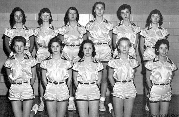 Saltville - 1957-58 Shakerettes
THE 1957- 58  R. B. WORTHY SHAKERETTES
 
TOP ROW L - R -  CAROLE JONES,  HELEN WILLIAMS,  NANCY HOLMES,  SENA McCREADY,  MARLENE POORE, BETTY BOB WILLIAMS
 
BOTTOM ROW -  PEGGY BLEVINS,  BETTY SOYARS,  JOYCE THOMPSON,  DONNA SHORTT,  BETSY DEYERLE NOT PICTURED - BETTY WEBB, COACH BETTY LOU FERGUSON AND BRENDA CAHILL - MANAGERS

Courtesy of Don Smith[email]dsmith1043@comcast.net[/email]
 
 
