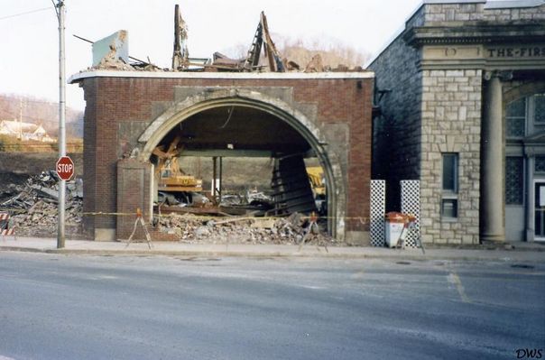 AUG8VICTORYTHEATREANDMUSIC747.jpg
This photo shows the demolition of the Victory Theater in Saltville in March 1988.  Courtesy of Don Smith [email]dsmith1043@comcast.net[/email]
