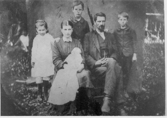 Ambrose_&_Laura.jpg
This photo is of Ambrose Weaver  Laura Jones. To the right is James Bethel . middle is William Wiley, left is Victoria Alice and the baby is Flora Jane.  Courtesy of Robert Weaver [email]leeann18@msn.com[/email]
