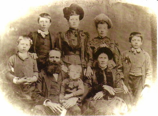 Andrew C EASTRIDGE Family.jpg
The Andrew C Eastridge Family circa 1900 Brushy Fork, Ashe Co. Back row: John Newton Wilbur, Sarah Laurice, Nancy Elisabeth 
Front row: Marvin Carlock, Andrew Clinton, Sr. holding Andrew Clinton, Jr., and Martisha Jane Osborne Eastridge.  Courtesy of Carole Eastridge Waters [email]caew619@aol.com[/email]

