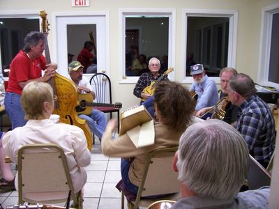 Fries - Jam Session April 17, 2008
Thursday night "Jam Session" at Big Daddy's Restaurant, Fries town, Grayson Co.  Photo--David Arnold 
