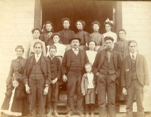 HeltonMillworkers~1903.jpg
This photo was taken by Herbert Littlewood. The only people I can identify are my immediate family: front row center, Herbert Littlewood with young son Jack ittlewood; middle row, second from left, Emily Littlewood (Pennington); middle row, far right, Hannah Littlewood; top row, far right, Ada Littlewood (Francis).  Courtesy of Emily Kilby.

