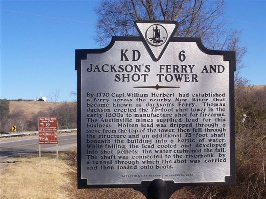 Poplar Camp - Jackson's Ferry and Shot Tower Marker
Photo by Shawn Dunford.  Courtesy of David Arnold [email]david.arnold@adelphia.net[/email]
