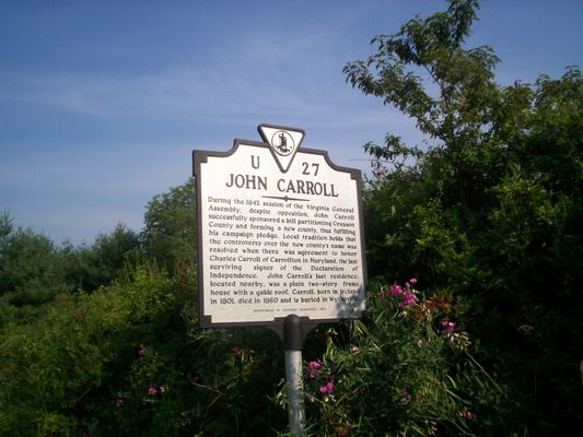 Laurel Fork - John Carroll Historical Marker
Photo by David Allen Rutherford.  Courtesy of David Arnold [email]david-arnold@comcast.net[/email]
