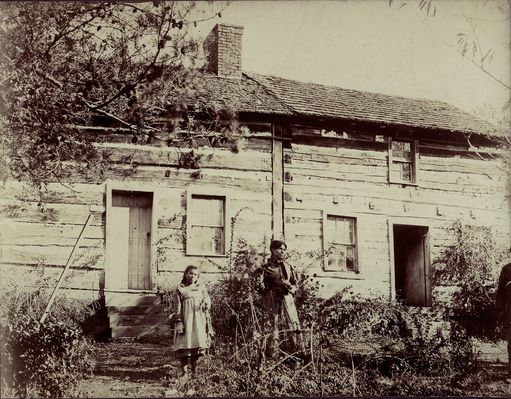 MarionCabin_1901_.jpg
On the back, in my G-Grandmother Marilla Anderson's hand: [and her spelling]

" The house where my Father was born, June 22, 1822 - Marion, Smythe County, Virginia - His sister Maggie and little girl Daisy standing in yard - Nov. [blur] 6th, 1901"

If "Maggie" is William Reese Anderson's sister Margaret, she would be about 64 years old, in this shot.  She looks about right for that age, in that family line. Her brother never did turn gray.
---

Courtesy of Suze [email]moreach@netzero.net[/email]

