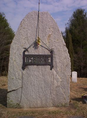 Galax - Osborne Cemetery
The stone is massive.  Located near the intersection of Nuckolls Curve Rd. & US 58 west of Galax in Grayson on private property still owned by the family.  Photo by Shawn Dunford.  Courtesy of David Arnold [email]david.arnold@adelphia.net[/email]
