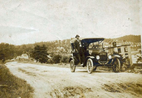 Allred, Steve
this picture is that of Steve Allred. He was a son of Thomas C. Allred and Julina Frost, and brother to Minnie Allred. I believe this picture is taken on a road overlooking Galax.  Courtesy of Mike Marshall [email]mmarshall13@triad.rr.com[/email]

