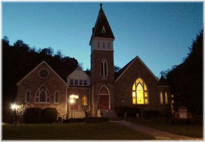 Saltville - Madam Russell Cjurch at Night
This fine image was taken by Don Smith on Thursday October 8, 2009.
