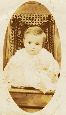 Townsand Worth Reeves.jpg
Townsand Worth Reeves, 1907-1909 infant son of Marshall William and Etta Louetta McMillan Reeves Nathans Creek.  Courtesy of Carole Eastridge Waters.

