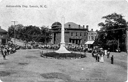 autodaylenoir1906.jpg
This 1906 real photo postcard shows auto day on the courthouse square in Lenoir.
