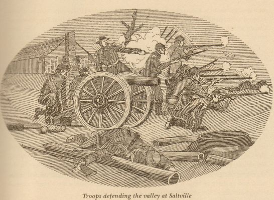 battleofsaltville.jpg
This is an artistist impression of the Battle of Saltville, October 2, 1864.
