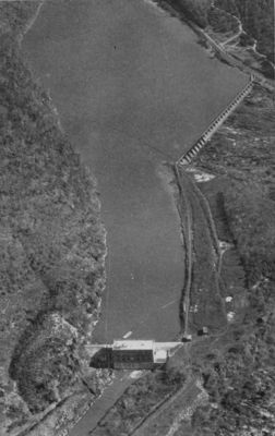 Buck Hydro-electric Dam 1928
This is a 1928 photo of the Buck dam and lake at Byllesby, Carroll County, Virginia.  This dam on the New River is just below the Byllesby Dam.
