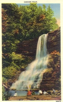 Pembroke - Cascade Falls
From a 1940s linen postcard.
