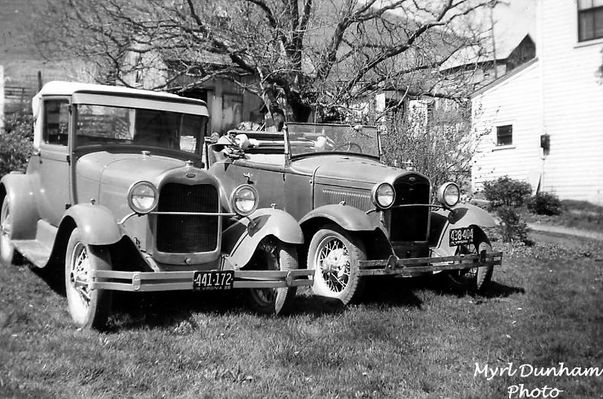 dunhamsyard.jpg
THESE WERE MYRL DUNHAM'S CARS. THE BIG TREE IN THE BACK YARD WAS AN ENGLISH WALNUT. IT WAS PLANTED BY THE FAMILY THAT CAME TO SALTVILLE FROM ENGLAND WHEN THE MATHIESONS STARTED THE PLANT. THEY LIVED THERE FOR A FEW YEARS AND THEN RETURNED TO ENGLAND. THEIR NAME WAS BARNES.
 
IN 1902, M. S. DUNHAM CAME TO SALTVILLE FROM TITUSVILLE, PA. TO TAKE OVER THE WELL DRILLING OPERATIONS. HE LIVED IN THIS HOUSE AND ALSO SERVED AS MAYOR FOR A WHILE. HIS SON, HARRY, ALSO LIVED HERE. THE HOUSE IS NOW OWNED BY HARRY AND REBA DUNHAM'S DAUGHTER, MARY.
 
THE WALNUT TREE DIED SEVERAL YEARS AGO. THE PICTURE IS FROM APRIL OF 1957.  Courtesy of Don Smith [email]dsmith1043@comcast.net[/email]

