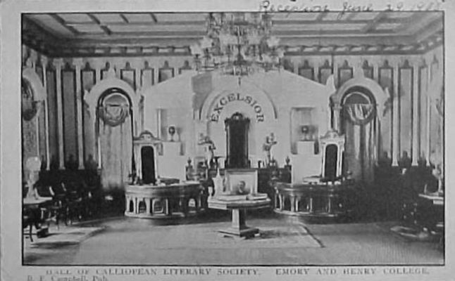 ehcalliapeanlitsoc.jpg
This 1908 postcard shows the hall of the Calliapean Literary Society.
