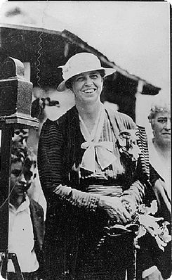 eleanoratwhitetop.jpg
This photo from the Franklin D. Roosevelt Library was taken on August 12, 1933, shows Eleanor Roosevelt at the Whitetop Folk Music Festival.
