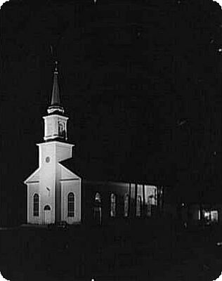 Elkin - First United Methodist Church
This 1960 Photograph shows the First Methodist Church of Elkin at night.  From the collections of the Library of Congress.
