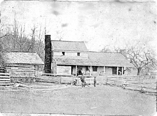 Baywood - Litrettle Hampton House
This old photo is of the home in later years with a number of 
additions, smoke house, etc. The core of this home is a log cabin built by Litrell Hampton around 1850.  Courtesy of Wade Weekes.  [email]weekesh@earthlink.net[/email]
