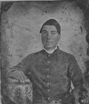 hbmiller.jpg
This photo of Harrison Baker Miller was made while he was serving in Company A, 26th North Carolina Infantry in the Civil War.  He later became a Primitive Baptist minister and moved to St. Clair's Bottom in Smyth County, Virginia.
