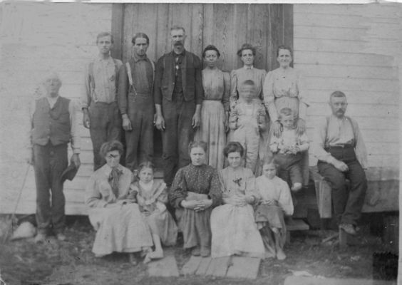 heltonworkers1906.jpg
This photo was taken by Herbert Littlewood. The only people I  can identify for sure are family members: bottom row, far left, Emily Littlewood (Pennington); center (presumed) Delia Kirby Littlewood;  second from left, Ada Littlewood (Francis); middle row, far left, John 
Littlewood; far right, Herbert Littlewood; top row, second from right, Hannah Littlewood holding blurred Jack Littlewood.  Courtesy of Emily Kilby.

