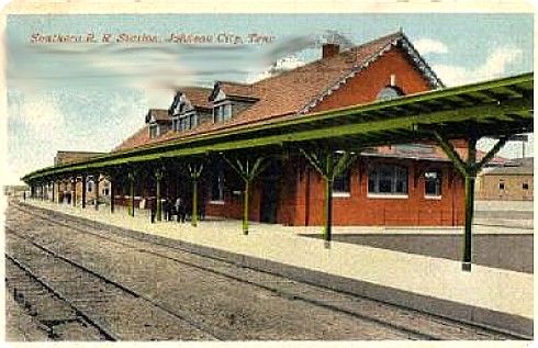 Johnson City - Railroad Depot
This postcard dates from the 1920s.
