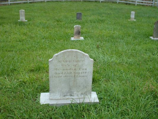 july2006pic 030.jpg
This is Margaret Cox's gravestone.
