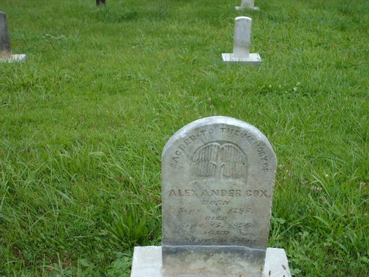 july2006pic 031.jpg
This is Alexander Cox's Grave marker.
