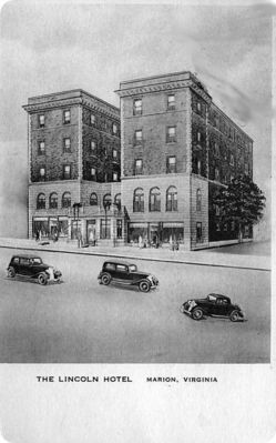 Marion - Lincoln Hotel
From a 1930s postcard. This hotel has recently been renovated as is now known as the General Francis Marion Hotel.
