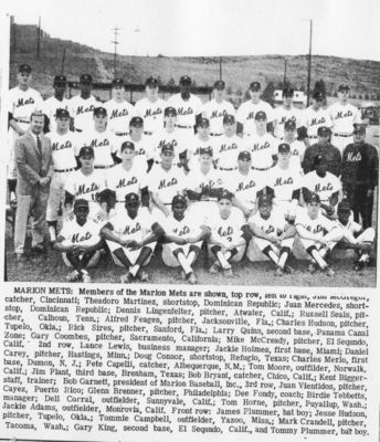 marionmets1967.jpg
This is a 1967 photo of the semi-pro team in the Appalachian League.
