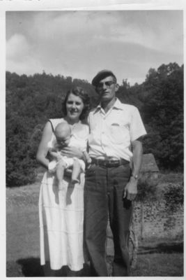 Waddell, Mattie, Betty and George
This 1954 photo was taken by Mattie's brother Clarence Weaver at Grassy Creek.
