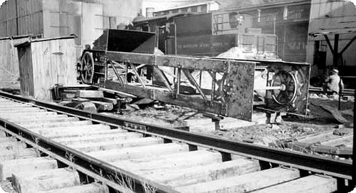 mawrailtracks.jpg
This scene from the late 1930s, shows railroad tracks and miscellaneous equipment at the Mathieson Alkali Works in Saltville.  Photo by John Porter.
