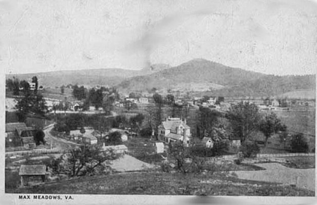 Max Meadows - General View
This is a circa 1915 postcard view of Max Meadows.
