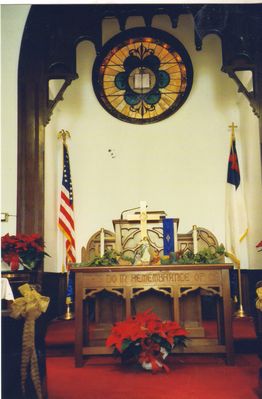 Saltville - Madam Russell Methodist Church Sanctuary
This December 24, 2006 photo by Jerry W. Catron shows the interior sanctuary of Madam Russell United Methodist Church.
