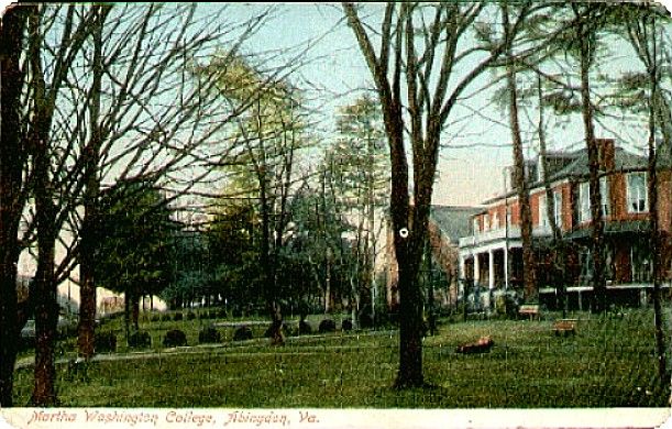 mwc1918.jpg
This is a 1918 postcard of the famous Abingdon landmark, now the Martha Washington Inn.
