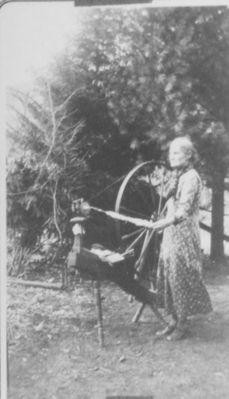 osbornedarthula2.jpg
Aunt Darthula (always pronounced Darthuly) and her spinning wheel.
