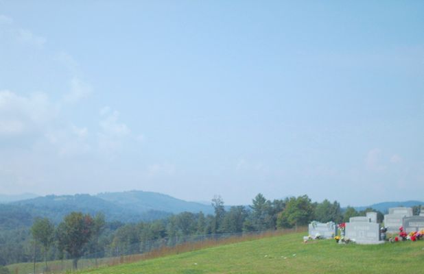 pics 023.jpg
Photo September 10, 2006 by Jeff Weaver.  This view shows the mountains over in Ashe County from the Cranberry Primitive Baptist Church Cemetery.
