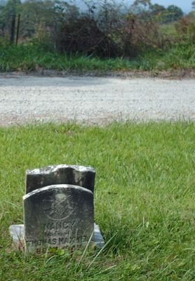 pics 029.jpg
This is the grave marker for Nancy Maxwell (1845-1920), which has unfortunately been broken.  Photo September 10, 2006 by Jeff Weaver.
