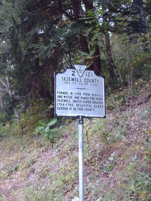 pics 073.jpg
This historical marker is located at the Smyth/Tazewell County line on VA Route 91 near Tannersville.  Photo September 20, 2006 by Jeff Weaver.
