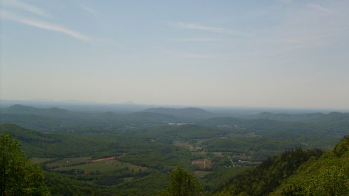 Cumberland Knob - View into Surry County
Photo by Jeff Weaver May 20, 2007.
