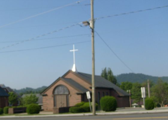 Sparta - Sparta Presbyterian Church
The Sparta Presbyterian Church was established in 1900 as Carson Memorial Presbyterian Church.  The name was changed about 1952.  Photo June 26, 2007 by Jeff Weaver.
