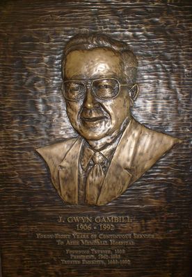 Gambill, J. Gwyn
From a bronze in Ashe Memorial Hospital.  Photo July 1, 2007 by Jeff Weaver.
