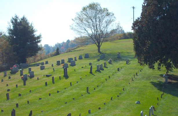 pics 206.jpg
This photo shows a wide shot of the cemetery at Baptist Chapel Church.  Photo October 4, 2006 by Jeff Weaver.
