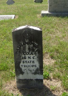 Weaver's Ford - Nathan Phipps gravestone
This grave is in New River Baptist Church Cemetery.  Photo July 18, 2007 by Jeff Weaver.
