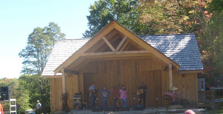 Grayson Highlands State Park - Cox Family Band
This September 29, 2007 photo shpws the Cpx Family Band on stage at the 2007 Grayson Highlands Fall Festival.  Photo by Jeff Weaver
