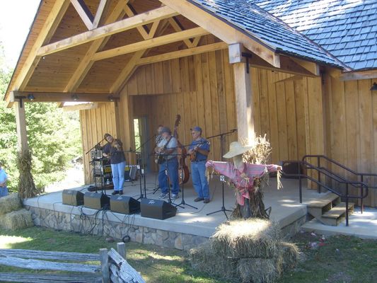 Grayson Highlands State Park -Wayne Henderson & Friends
This photo shows Wayne Henderson and Friends on sttage at the 2007 Grayson Highlands Falls Festival, September 29, 2007,  Photo by Jeff Weaver.
