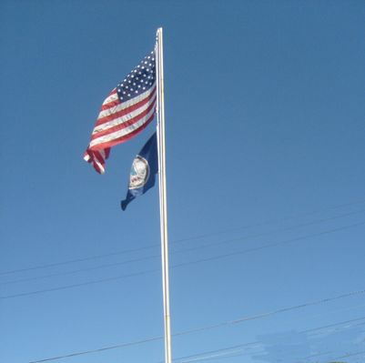 Chilhowie - Old Glory
This photo shows Old Glory flying over the cChilhowie Public Library.  Photo by Jrff Weaver, October 2007.
